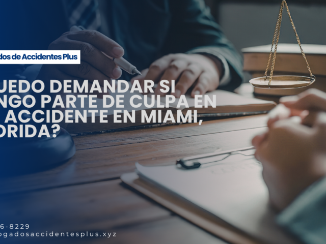 ¿Puedo demandar si tengo parte de culpa en un accidente en Miami, Florida?