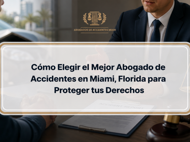 Cómo Elegir el Mejor Abogado de Accidentes en Miami, Florida para Proteger tus Derechos