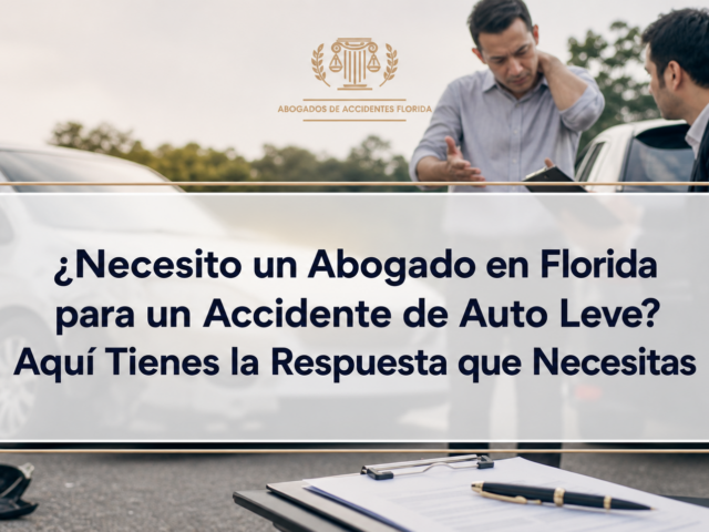 ¿Necesito un Abogado en Florida para un Accidente de Auto Leve? Aquí Tienes la Respuesta que Necesitas