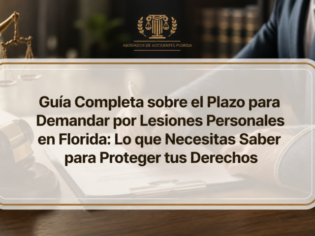 Guía Completa sobre el Plazo para Demandar por Lesiones Personales en Florida: Lo que Necesitas Saber para Proteger tus Derechos