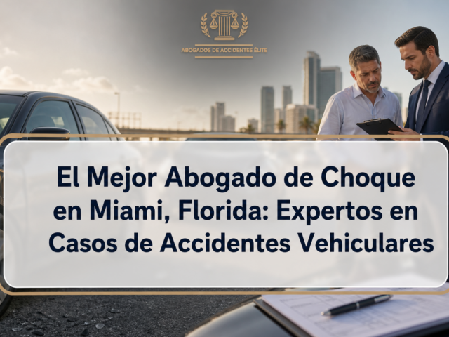 El Mejor Abogado de Choque en Miami, Florida: Expertos en Casos de Accidentes Vehiculares